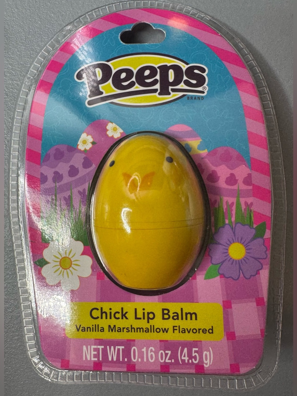 Peeps Yellow Chick shaped Lip Balm - Vanilla Marshmallow flavored Easter spring